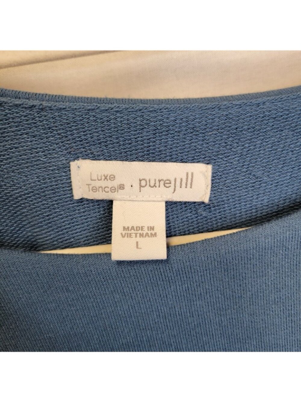 J. Jill PureJill Women's Large Dress Luxe Tencel Blue Long Sleeve Layered - Picture 7 of 8
